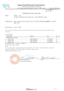 Certificate of Analysis radioactive nuclide